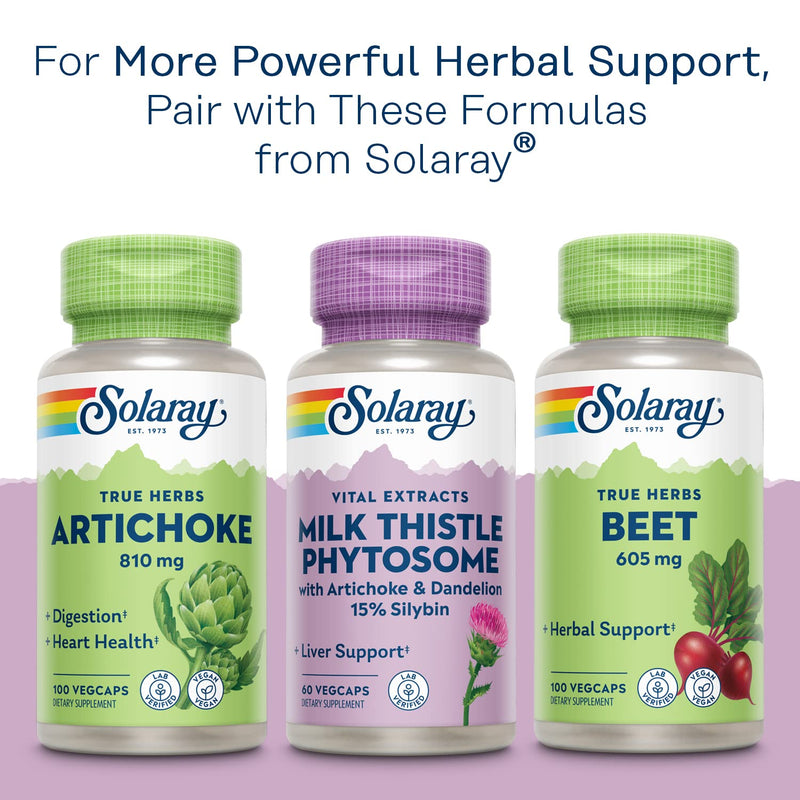[Australia] - Solaray Milk Thistle Seed Extract 350 mg, with 80% Silymarin, Traditional Herbal Support for Liver Health, 60 VegCaps 