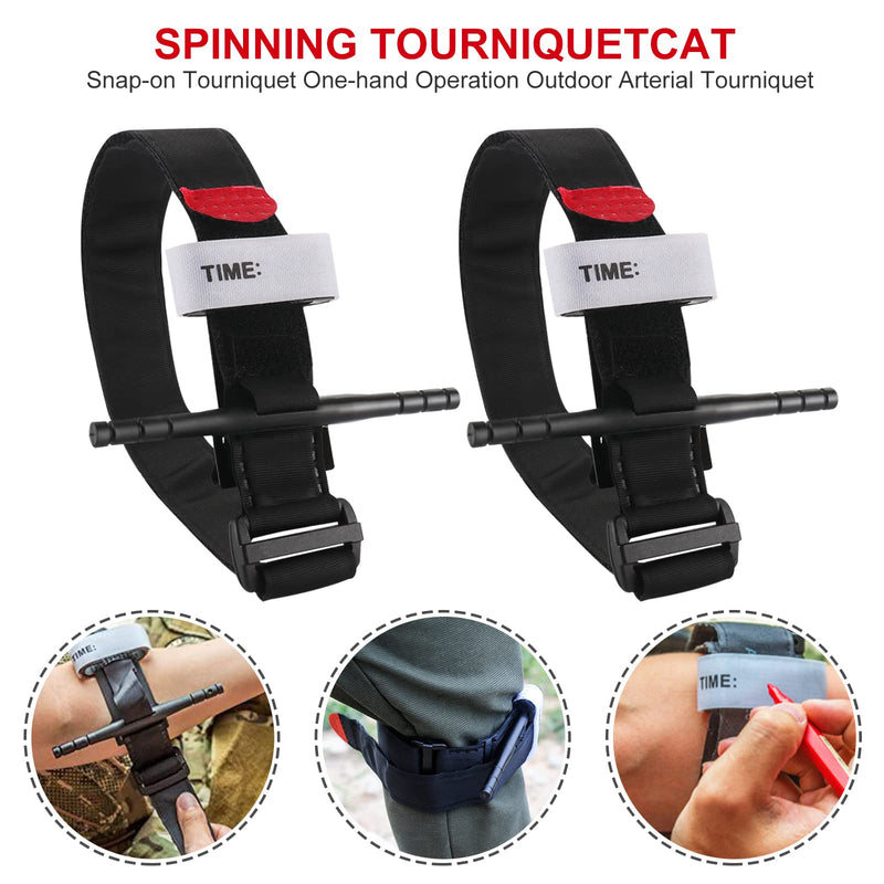 [Australia] - Foreverup 4 Pack Tourniquet, Outdoor Emergency Tourniquet, Tactical Emergency Tourniquet Strap One-Handed Operation Tourniquet Medical First Aid Equipment for Military Outdoor Sports 