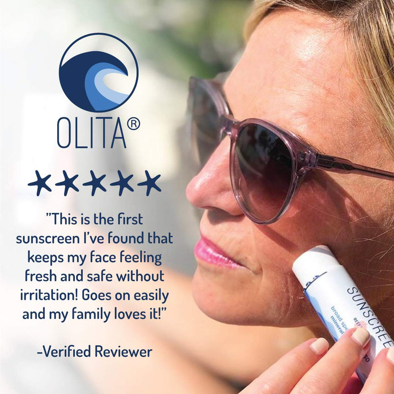 [Australia] - Olita: Mineral SunStick - SPF 30 Mineral Sunscreen - .6 oz - No Fragrance - Reef Safe - Broad Spectrum, Chemical Free - All-Natural, Organic, Zinc Sunblock - Water-Resistant 