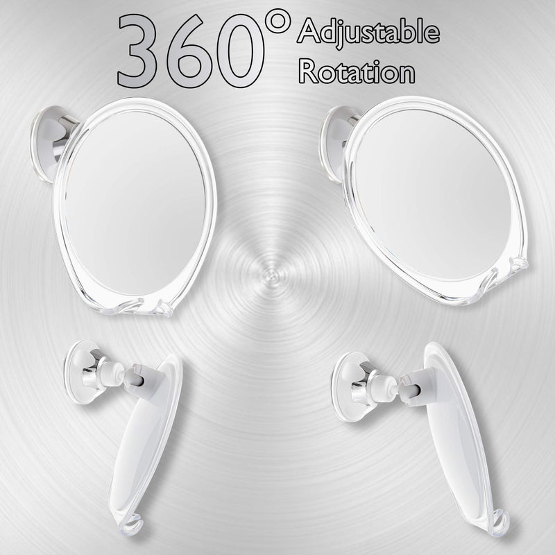 [Australia] - Asani Fogless Shower Mirror for Shaving with Razor Hook | Strong Suction Cup | True Fog Free, Anti-Fog Bathroom Mirror | 360 Degree Swivel, Shatterproof | Travel Friendly | No Fog or Falling Off 