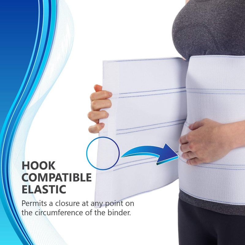 [Australia] - NYOrtho Abdominal Binder Lower Waist Support Belt - Compression Wrap for Men and Women (90" - 105") 4 Panel - 12" 4 Panel - 12" High 90-105 Inch (Pack of 1) 