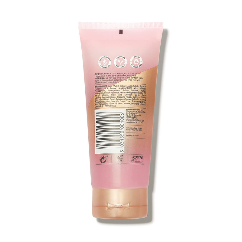 [Australia] - Sanctuary Spa Lily & Rose Body Scrub, No Mineral Oil, Cruelty Free & Vegan Exfoliating Body Scrub, 200ml New Version 