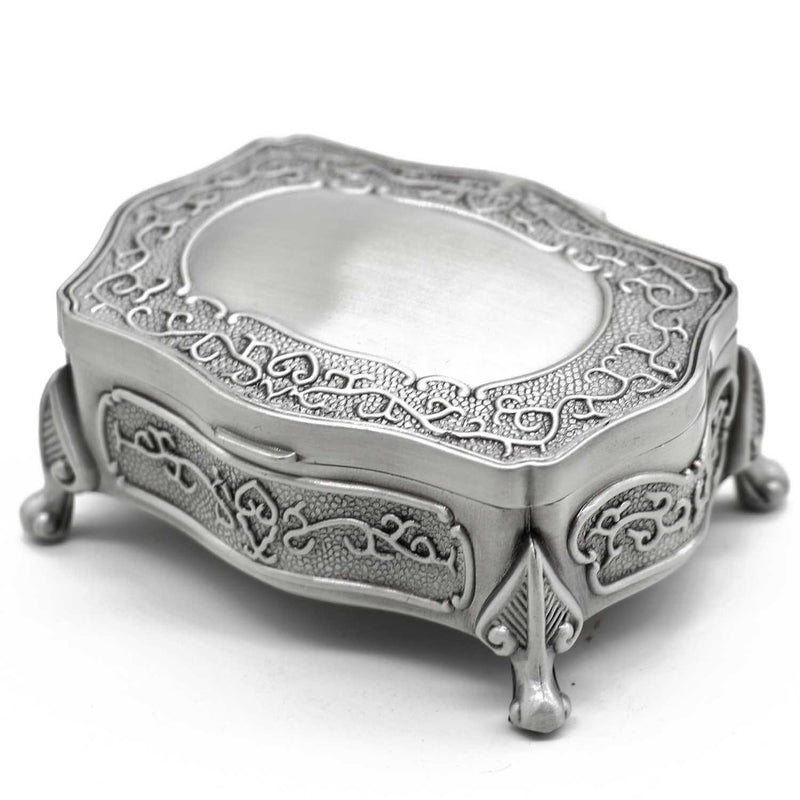 [Australia] - AVESON Rectangle Vintage Metal Jewelry Box Trinket Gift Box Chest Ring Case for Girls Ladies Women, Small 