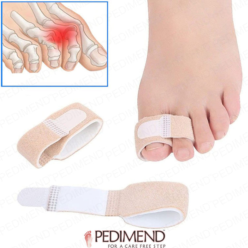 [Australia] - PEDIMEND 8PCS Hammer Toe Straightener, Hammer Toe Splints, Toe Cushioned Bandages for Correcting Hammer Toes, Broken Toes, Crooked Toes and Overlapping Toes 