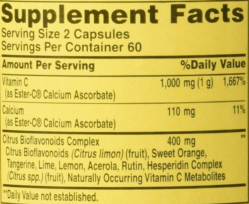[Australia] - Ester-C® 500 mg with Citrus Bioflavonoids Capsules 120 