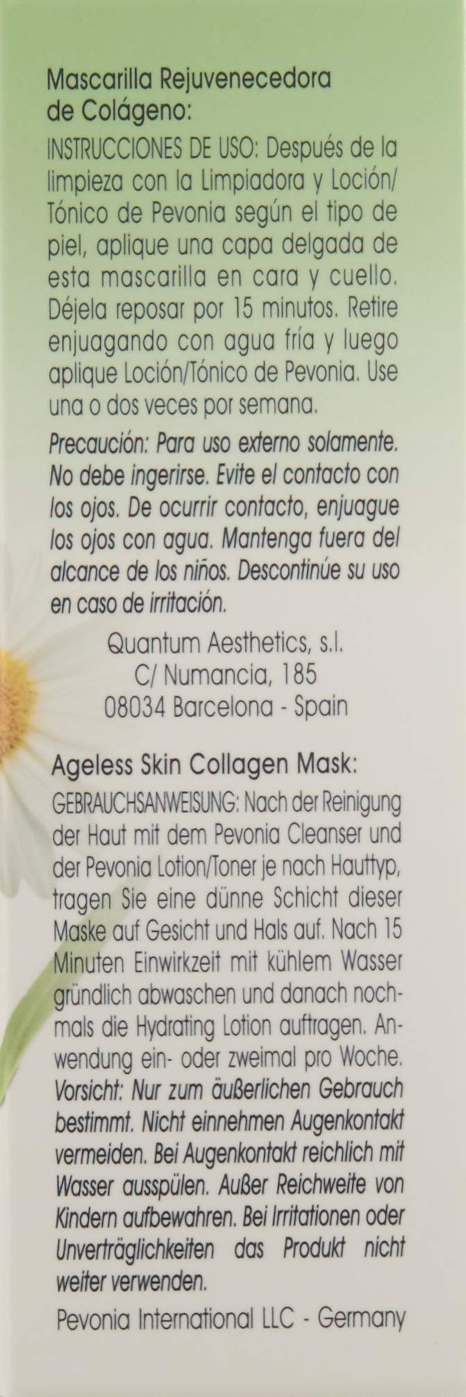 [Australia] - Ageless Skin Collagen Mask - Pevonia - 50ml 