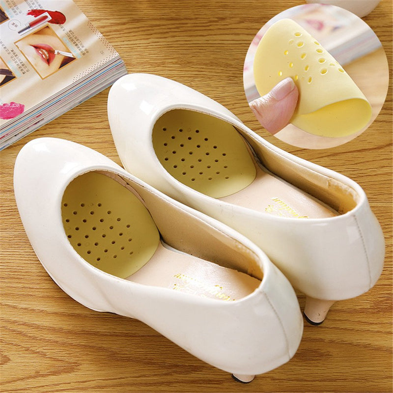 [Australia] - CAREOR 3 Pairs Front Pad Half Insoles, Metatarsal Forefoot Shoes Pads Cushions Silicone Holes Design High Heels Gel Cushions Shoe Inserts for Women (Beige) Beige 