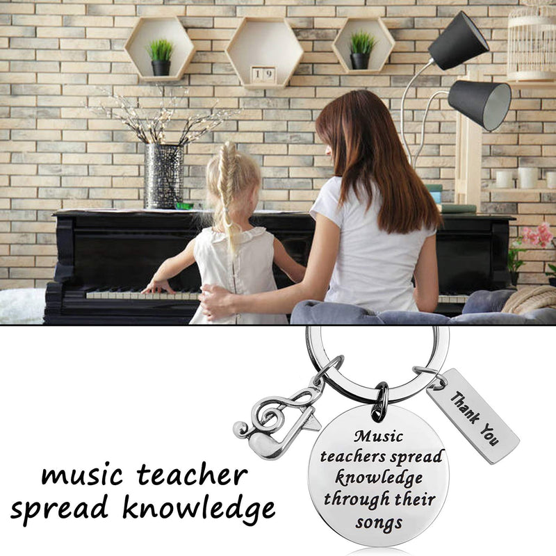 [Australia] - MAOFAED Music Teacher Gift Music Teachers Spread Knowledge Through Their Songs Teacher Appreciation Gift Retirement Keychain Music Teacher Keychain 