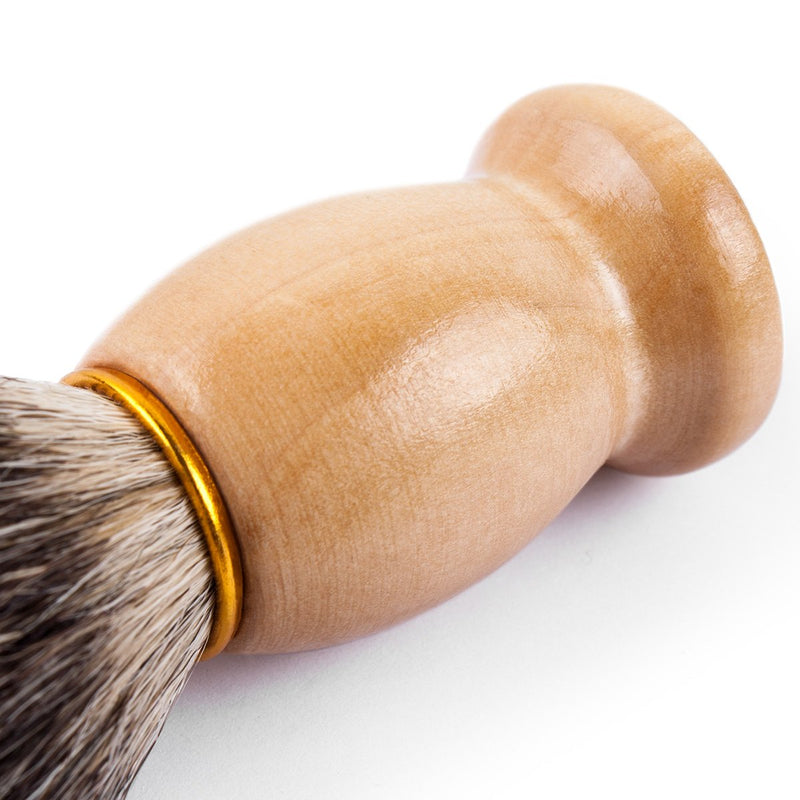 [Australia] - QSHAVE 100% Best Original Pure Badger Hair Shaving Brush Handmade. Real Wood Base. Perfect for Wet Shave, Safety Razor, Double Edge Razor 