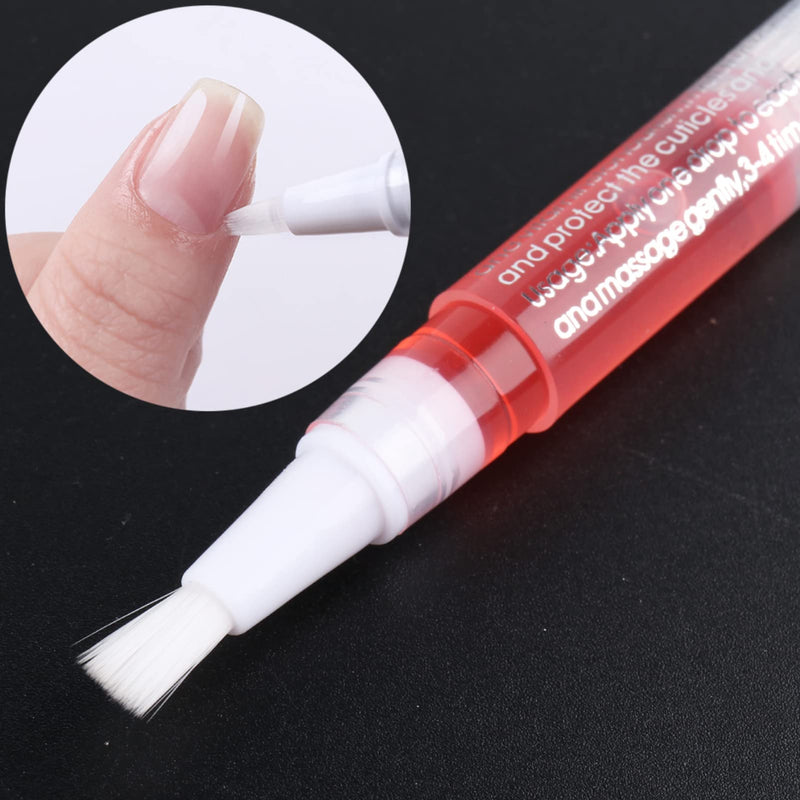 [Australia] - Cuticle Oil Pen for Nail Care, 2PC Nail Oil Pen with Natural Ingredients Revitalize Pen Gel Manicure Pedicure for woman(Various flavor） (Cherry + Peach) Cherry + Peach 