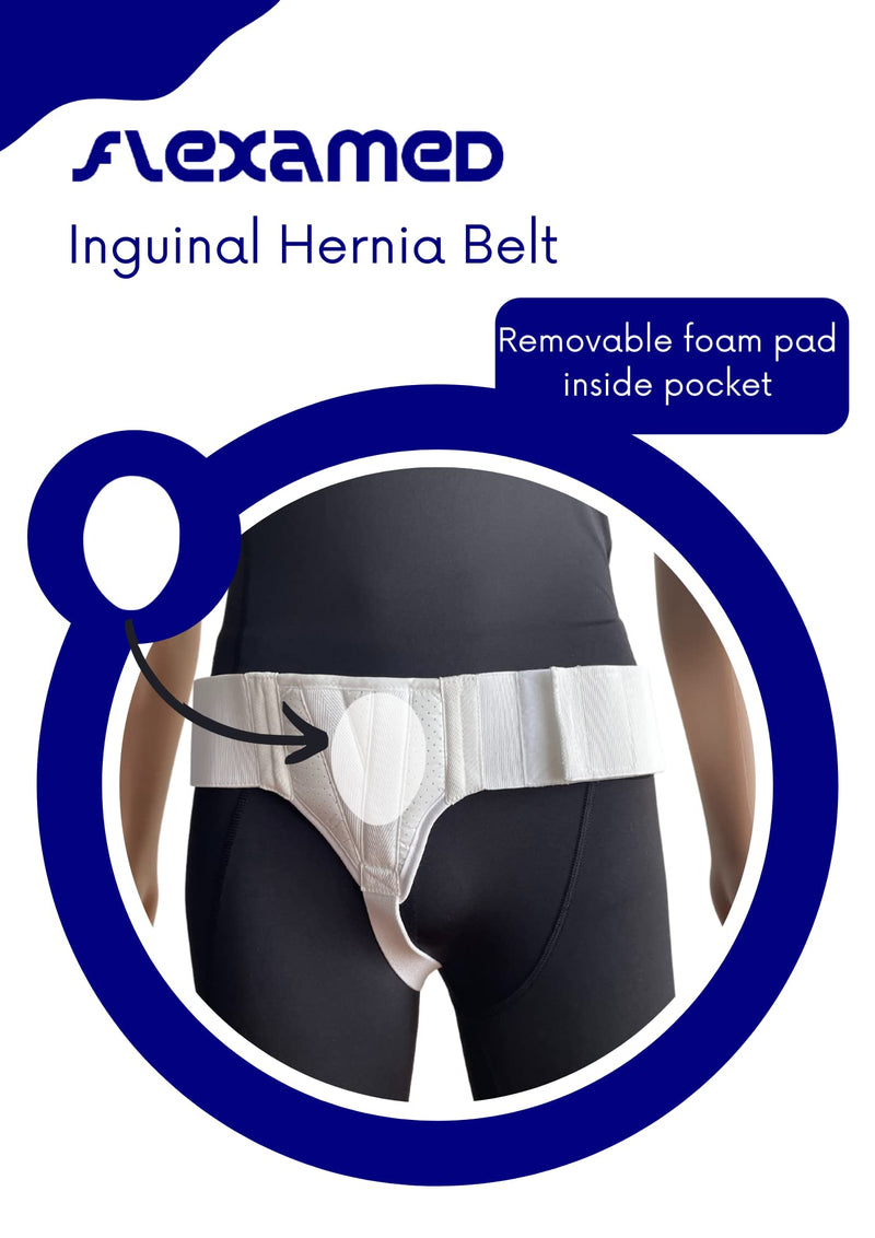 [Australia] - FlexaMed Right Side Inguinal Groin Hernia Truss with Compression Pad - X-Large x-Large (44" - 48") 