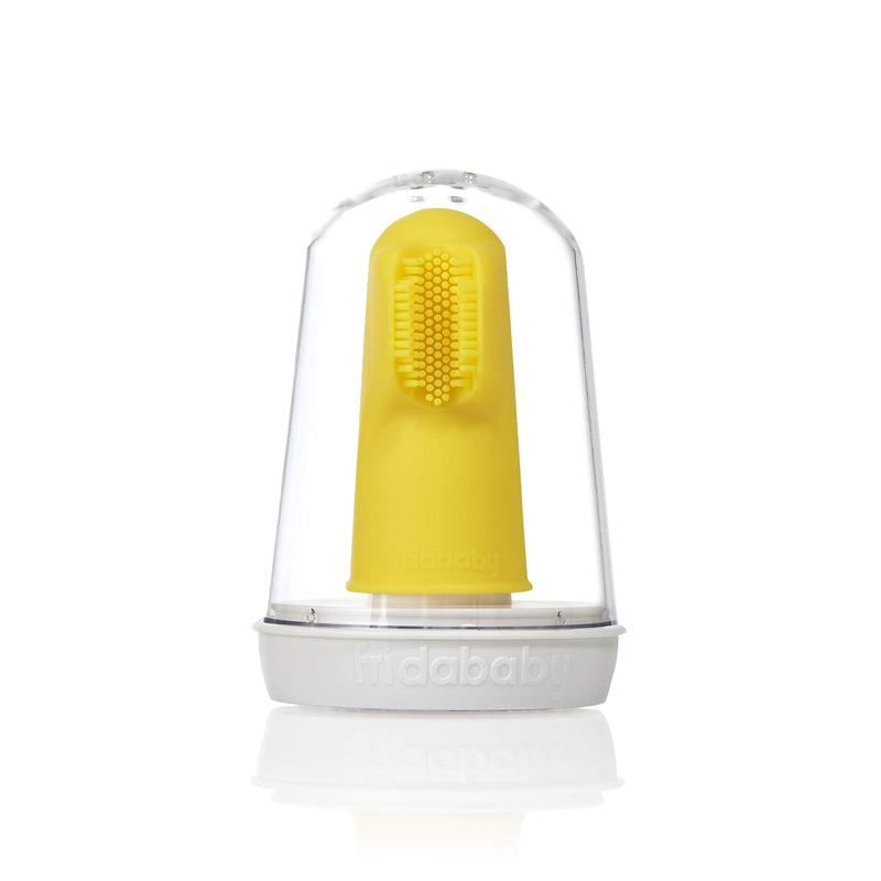 [Australia] - SmileFrida The Finger Toothbrush by Frida Baby, Yellow Finger Toothbrush for Babies (3M+) Single 