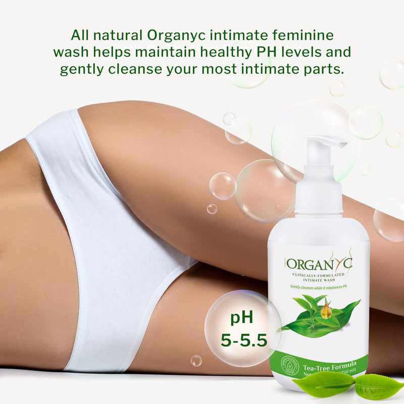 [Australia] - Organic Intimate Wash with Tea Tree Oils and Leaf Extracts, Gentle Cleansing Feminine Wash for Women with Sensitive Skin, Soothing pH Balance Feminine Wash, 8.5 fl oz, Pack of 1 8.5 Fl Oz (Pack of 1) 