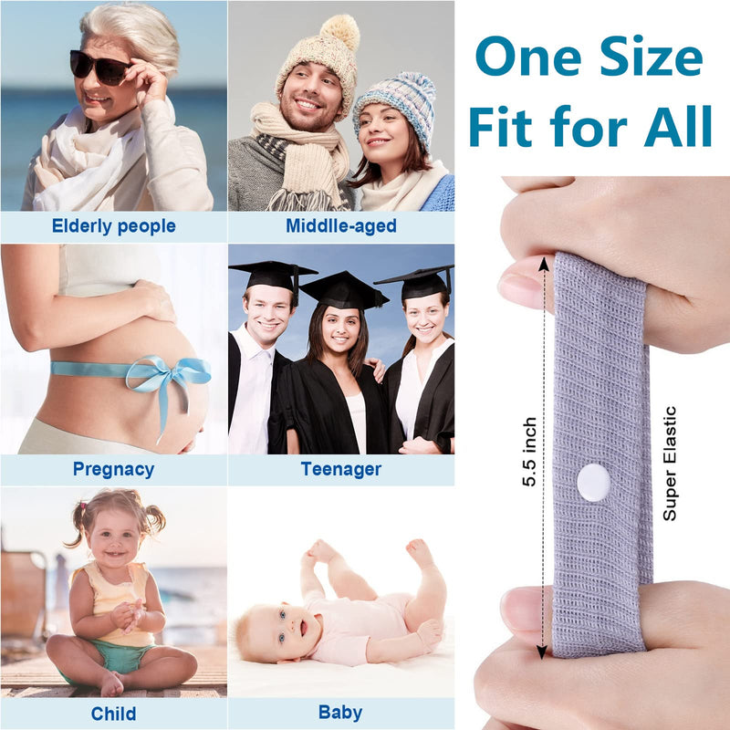 [Australia] - 2 Pairs Motion Sickness Relief Wristbands Travel Acupressure Wristbands Nausea Relief Band for Morning Sickness Sea Travel Car Sickness Black,grey. 