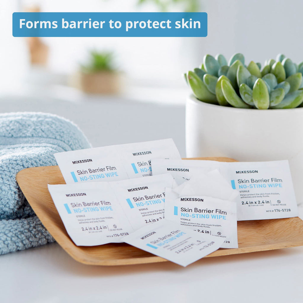 [Australia] - McKesson Skin Barrier Film, Sterile, No Sting Body Wipe, Individual Packet, 25 Wipes 