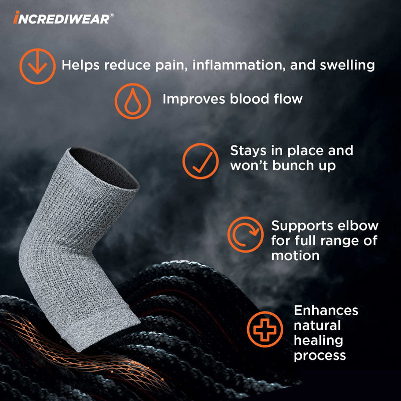 [Australia] - Incrediwear Elbow Sleeve – Elbow Brace for Elbow Support, Joint Pain Relief, Inflammation Relief, and Circulation, Tendonitis, Golf and Tennis Elbow Brace for Women and Men Large 