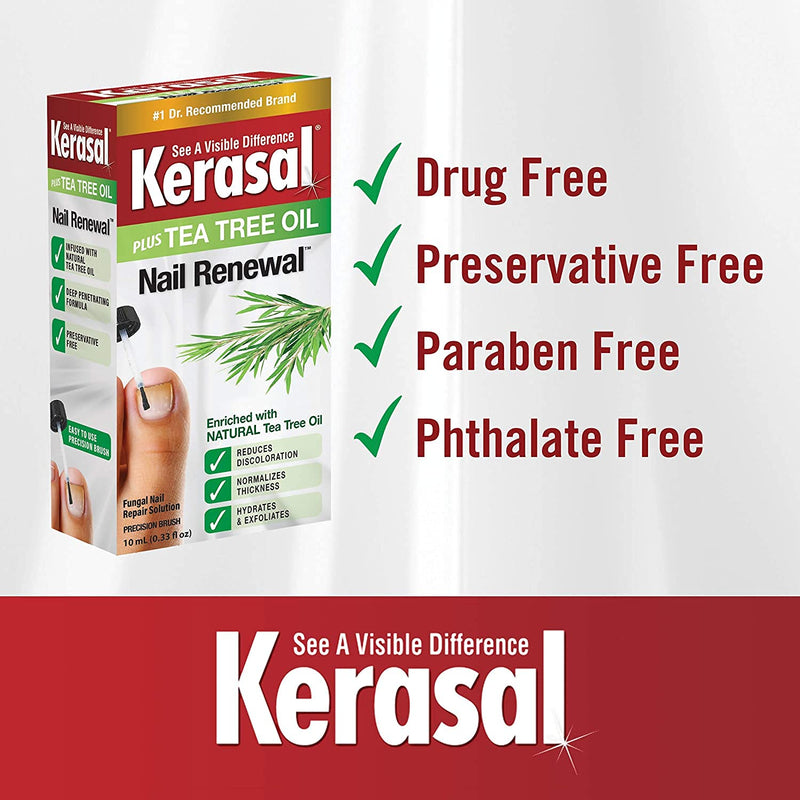 [Australia] - Kerasal Renewal Nail Repair Solution with Tea Tree Oil for Discolored and Damaged Nails, 0.33 Oz 