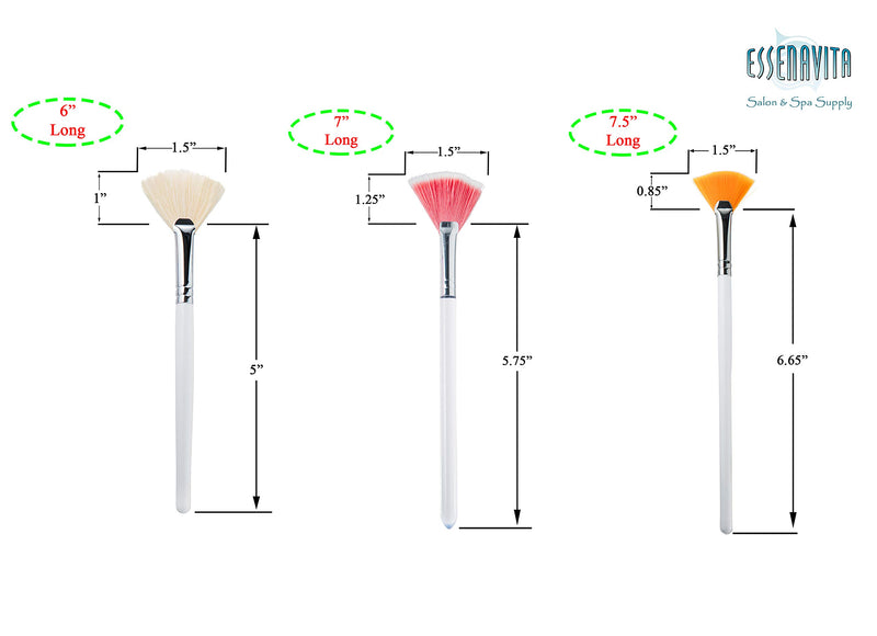 [Australia] - essenavita fan mask brush set of 6 pieces mask application fan brush glycolic fan brush boar head fan brush 