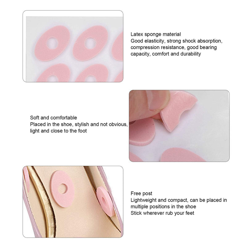 [Australia] - Corn Pads, Abrasionproof Latex Foam Callus Cushion Soft Elastic Breathable Foot Protector(Round)(Oval pink) Oval pink 