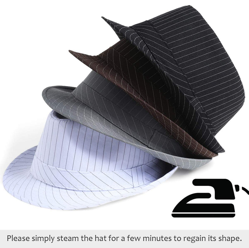 [Australia] - BABEYOND 1920s Mens Gatsby Gangster Accessories Set Panama Hat Suspender Bow Tie Gray Set 