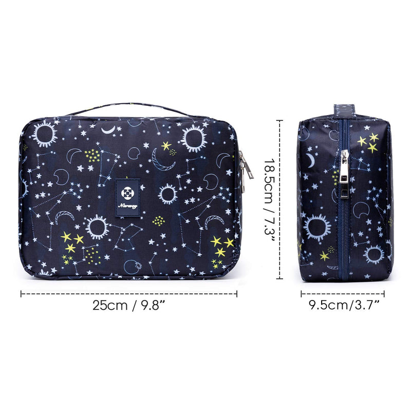 [Australia] - Hanging Travel Toiletry Bag Cosmetic Make up Organizer for Women and Girls Waterproof (Blue Galaxy (upgrade)) Blue Galaxy (upgrade) 