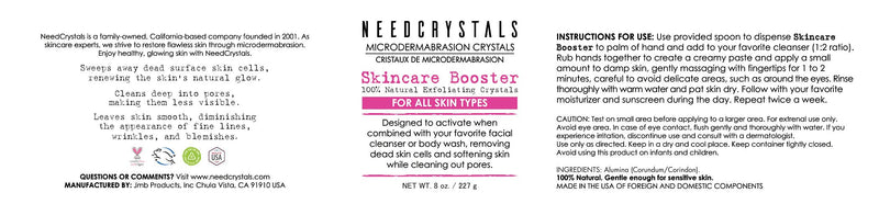[Australia] - NeedCrystals Microdermabrasion Crystals, DIY Face Scrub. Natural Facial Exfoliator for Dull or Dry Skin Improves Scars, Blackheads, Pore Size, Wrinkles, Blemishes & Skin Texture. 227 Grams 227 g (Pack of 1) 