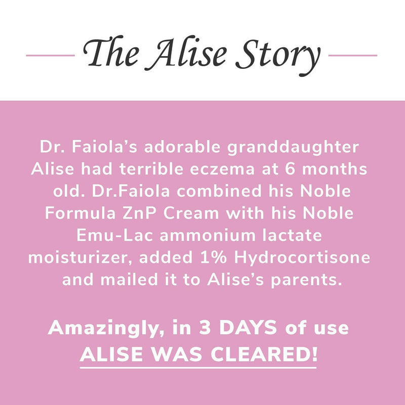 [Australia] - Noble Formula, Alise's Recovery Cream with 5% Ammonium Lactate, 1% Hydrocortisone, 0.125% Pyrithione Zinc (ZnP), Moisturizing Cream, 4 oz 
