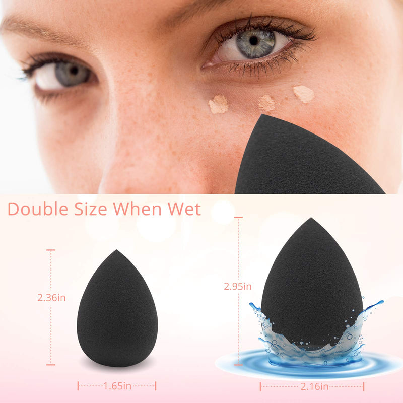 [Australia] - Foonbe Makeup Sponge, Latex Free and Vegan Makeup Blender Beauty Sponge, for Powder, Cream or Liquid Application (1 Pc, Black) 