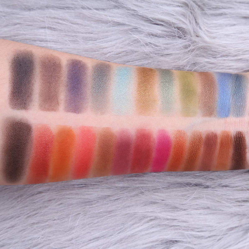 [Australia] - 40 Colors High Pigmented Shimmer Matte Eyeshadow Makeup Palette Set Full Spectrum Artist Waterproof Creamy Blendable Eye Shadow Cosmetics Kit (1 Set) 01+02 