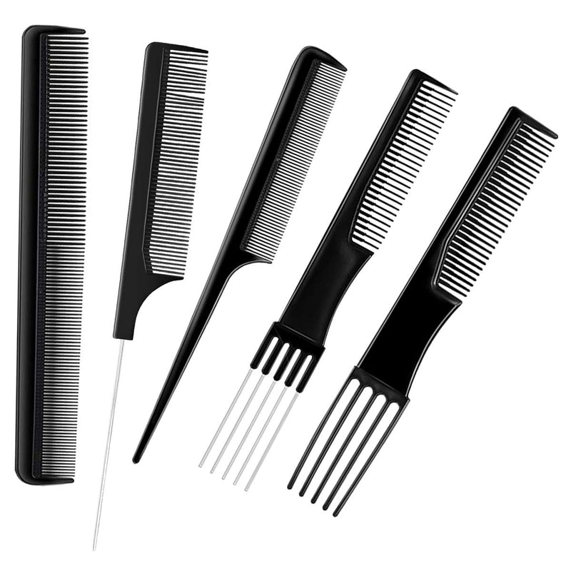 [Australia] - 10 Pcs Hair Combs Set Wide Tooth Comb Anti-static Barber Comb Fine Hair Styling Comb Professional Hairdressing Comb Detangling Combs Rat Tail Comb for Long Wet Thick Curly Hair Men Women Salon & Home 