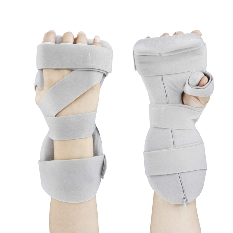 [Australia] - REAQER Stroke Resting Hand Splint Night Immobilizer Muscle Atrophy Rehabilitation For Hand, Wrist And Finger (Left) left 