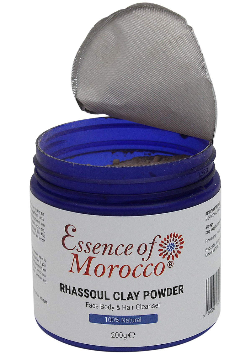 [Australia] - Moroccan Rhassoul Clay Powder Ghassoul Used as a Cleansing Facial Body and Hair Shampoo Mask Pure & Natural. 200 g. / 7 OZ 