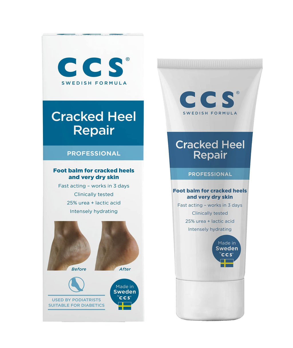 [Australia] - CCS Cracked Heel Repair Balm 75 ml - Visible Results In 3 Days For Cracked Heels and Very Dry Feet, Contains 25% Urea and Lactic Acid, Clinically Tested 