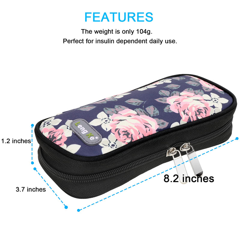 [Australia] - YOUSHARES Insulin Cooler Case - Insulation Liner and 2 Cooler Ice Pack for Insulin Pen and Diabetic Supplies (Flower) A_flower 