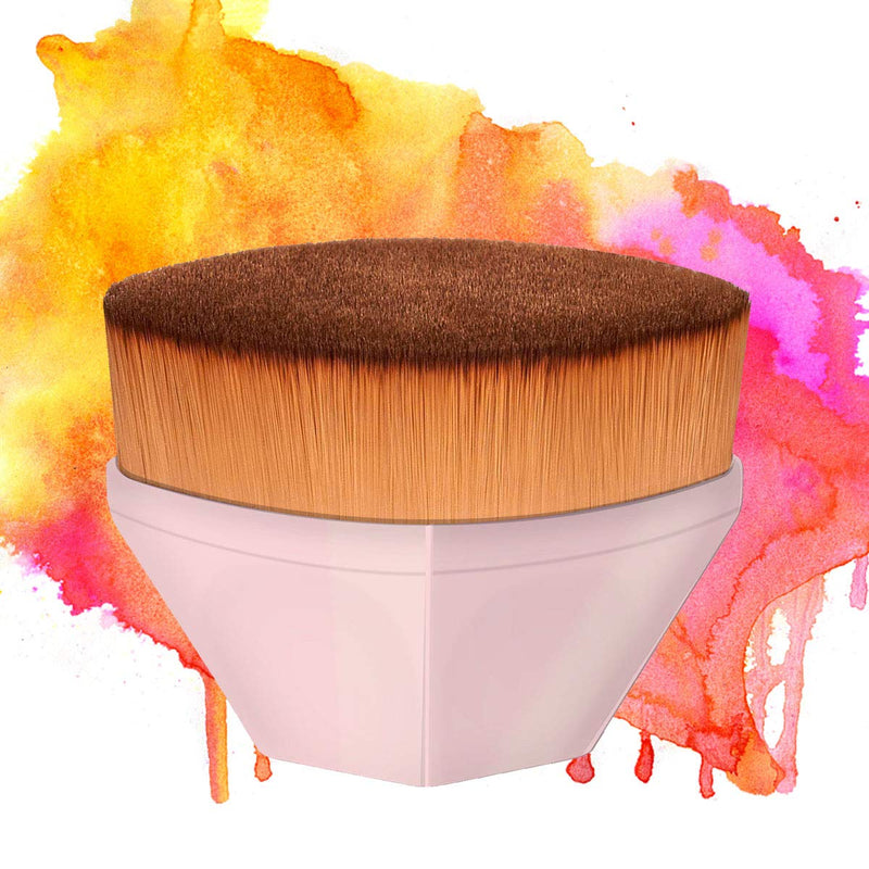 [Australia] - Foundation Makeup Brush Flat Top Kabuki Hexagon Face Blush Liquid Powder Foundation Brush for Blending Liquid, Cream or Flawless Powder Cosmetics(pink) pink 