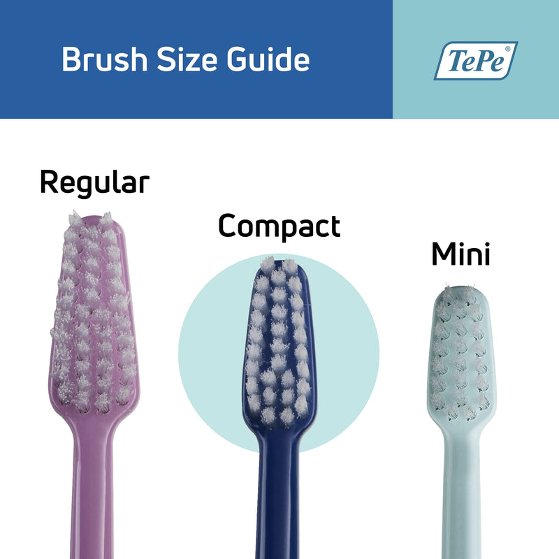 [Australia] - TEPE Select Compact Soft Toothbrush / Small, User-Friendly Brush / 1 X Select Compact Soft Brush, Assorted Colors 1 Count (Pack of 1) 