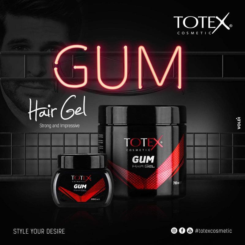 [Australia] - Totex Hair Styling Gum Gel Gummy Hair Gel Ultra Strong Edge Control For Men & Woman 250ml 