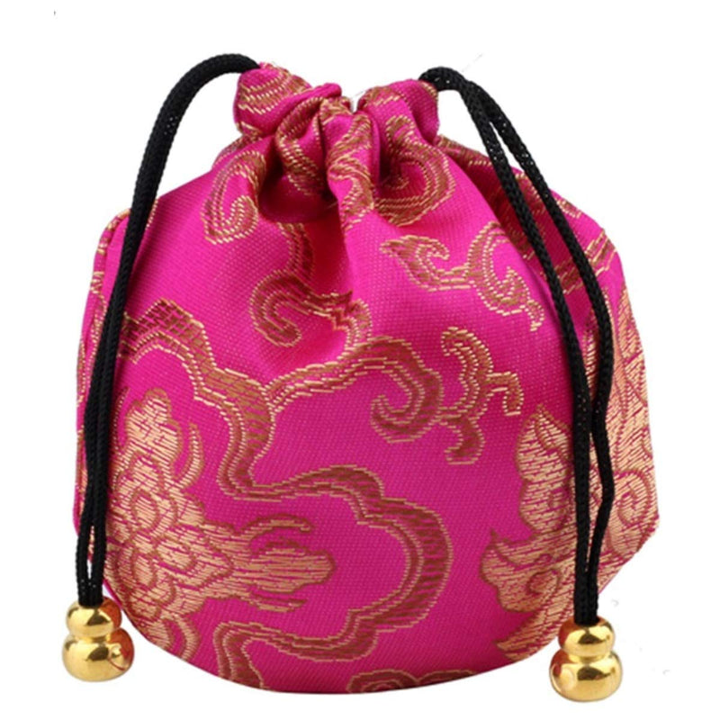 [Australia] - Halloluck 16pcs Silk Brocade Jewelry Pouch Bag, Drawstring Coin Purse Gift Bag 