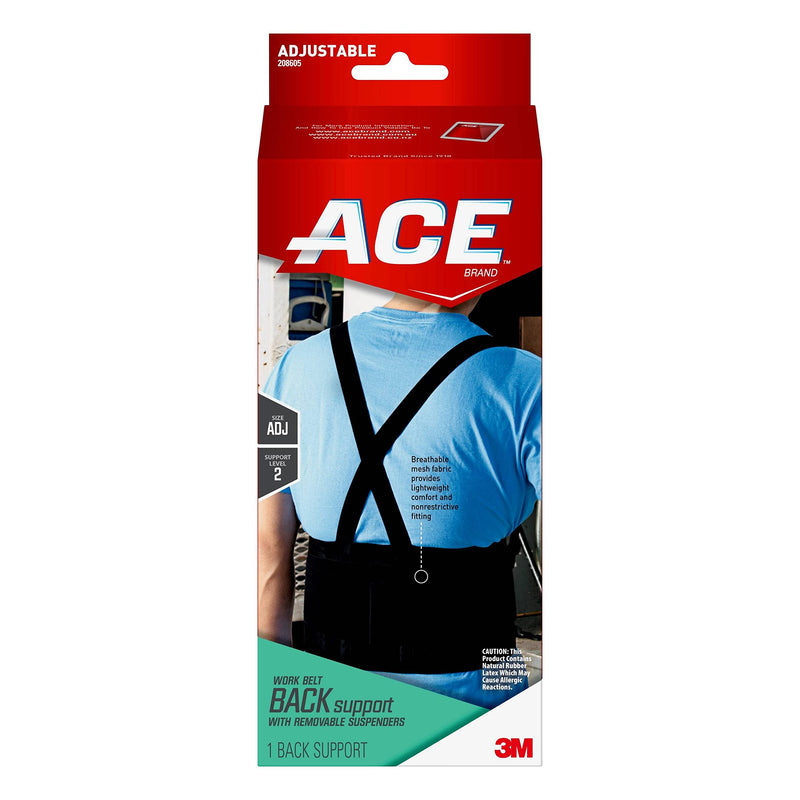 [Australia] - ACE Work Belt Back Supoprt, One Size Fits Most, Black Back Work Belt 