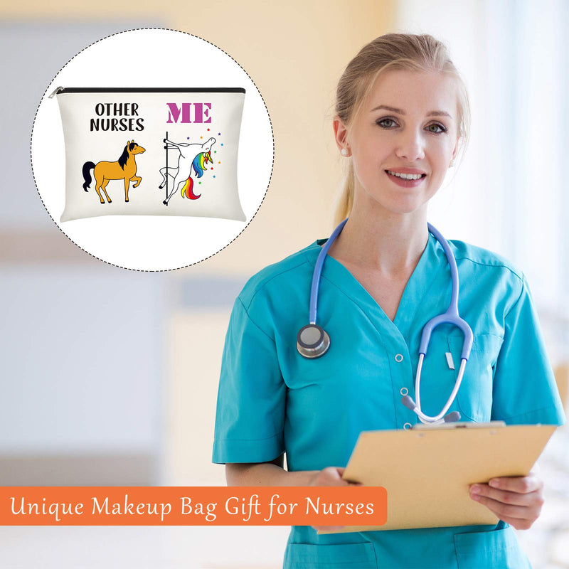 [Australia] - 2 Pieces Nurse Makeup Bag Cosmetic Pouch with Zipper Graduation Gift for Nurse (Novel Style) Novel Style 