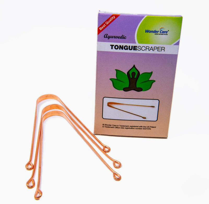 [Australia] - Wonder Care 100% Copper Tongue Scraper Ayurvedic Natural Tongue Cleaner for Oral Hygiene Bad Breath Relief Antibacterial (3 Pieces) 3 