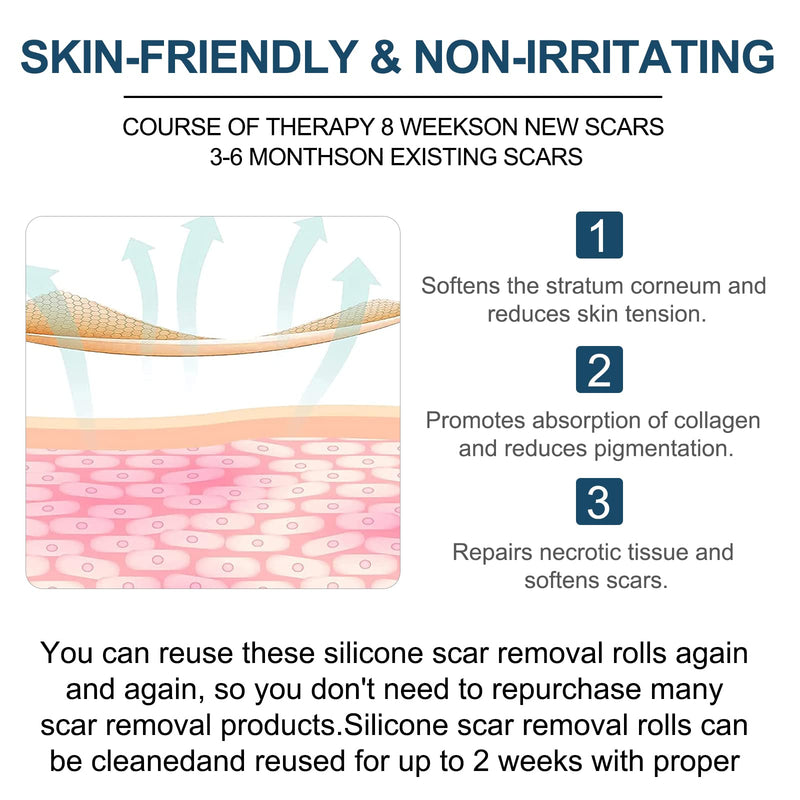 [Australia] - Silicone Scar Sheets, Professional for Scars Caused by C-Section, Surgery, Burn, Keloid, Acne, and More, Drug-Free, Silicone Scar Roll [4X300CM] Skin Color 