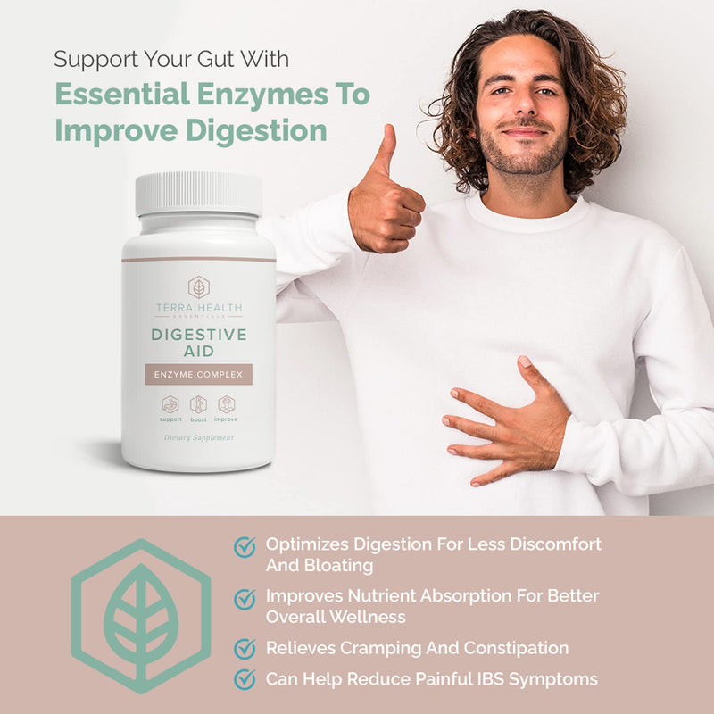 [Australia] - Terra Health Essentials® Digestive Aid | Reduce IBS | Amylase, Protease & Glucoamylase (1 Bottle, 30 Capsules) 1 