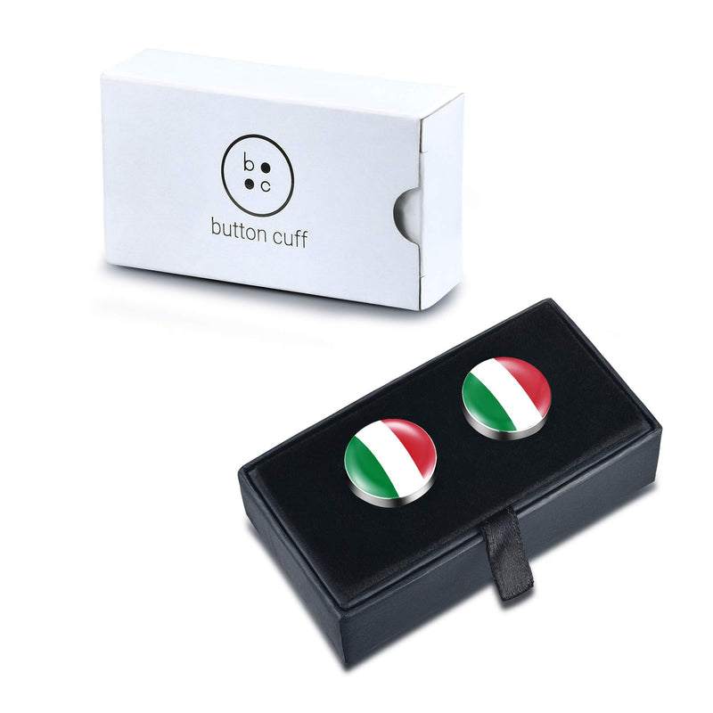 [Australia] - BUTTONCUFF World Flag Button Covers - Imitation Cuff Links for Any Shirt, Jacket or Collar Italy 18.0 Millimeters 