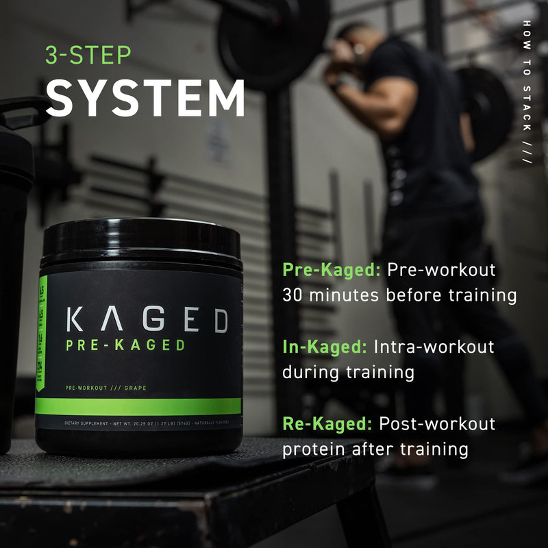[Australia] - Pre Workout Powder; KAGED MUSCLE Preworkout for Men & Pre Workout Women, Delivers Intense Workout Energy, Focus & Pumps; Supplements, Berry Blast, Natural Flavors 
