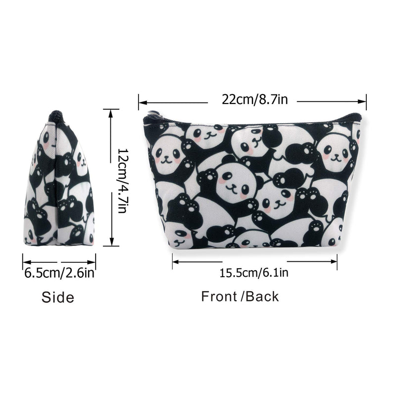 [Australia] - Cute Panda Cosmetics Bags, Waterproof Toiletry Pouch Portable Hand-held Small Makeup Purse with Zipper for women Travel Purse Cute Panda 