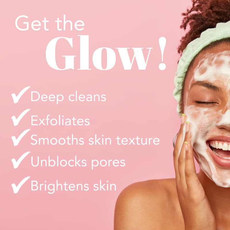 [Australia] - GLOW by DERMAWORKS - 8% Glycolic Acid Foaming Face wash and Exfoliator Facial Cleanser with Lactic Acid - Pore Cleaner, Blackhead Remover, Acne Treatment 