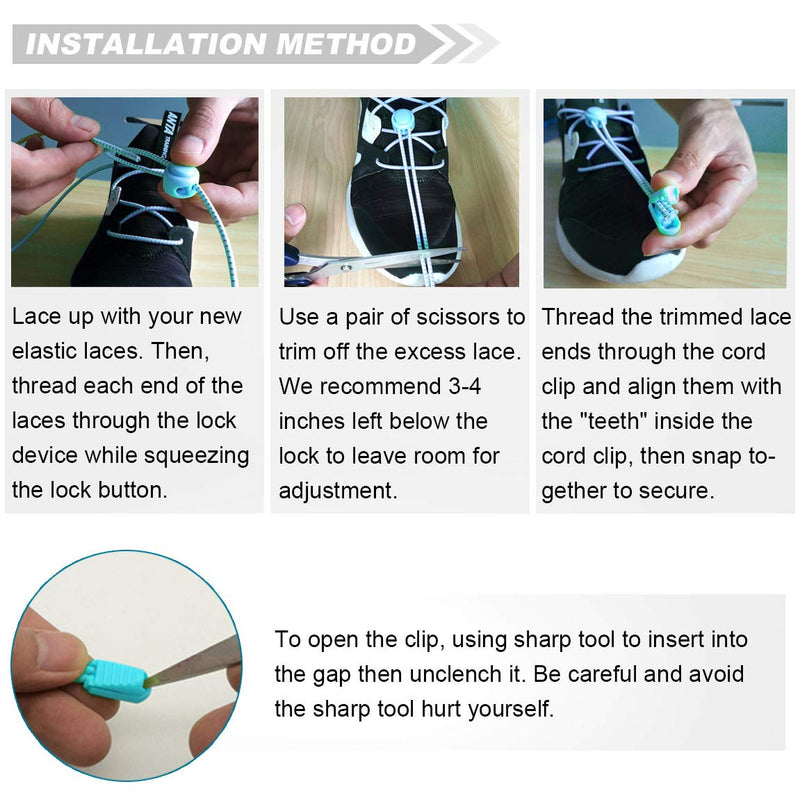 [Australia] - Hilelife Elastic No Tie Shoelaces - Non Tying Active Stretchy Laces Running Shoe Laces With Reflective String and Locks For Sneakers Pink 1 