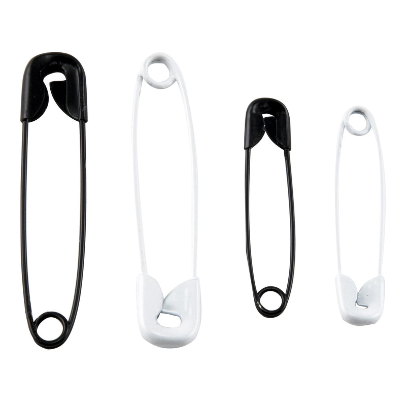[Australia] - SINGER 00296 Black and White Safety Pins, Assorted Sizes, 25-Count 1 