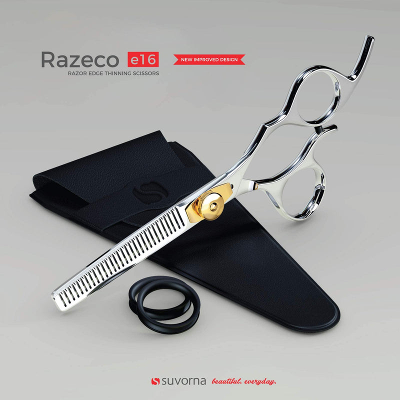 [Australia] - Suvorna Professional Hairdressing Thinning Scissors 6.5 inches Razeco E16. Barber Hair Thinning Scissors For Ladies, Men, Kids. Hairdresser Thinning Scissors For Hair Salon & Pet Grooming. 